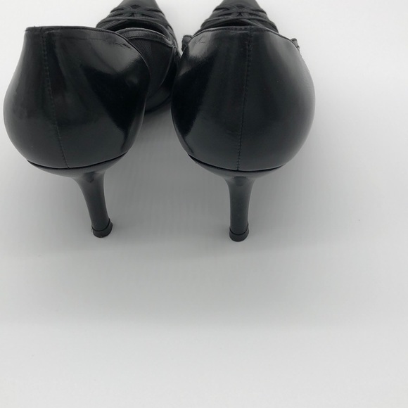 Stuart Weitzman black leather & mesh pump - Picture 3 of 5